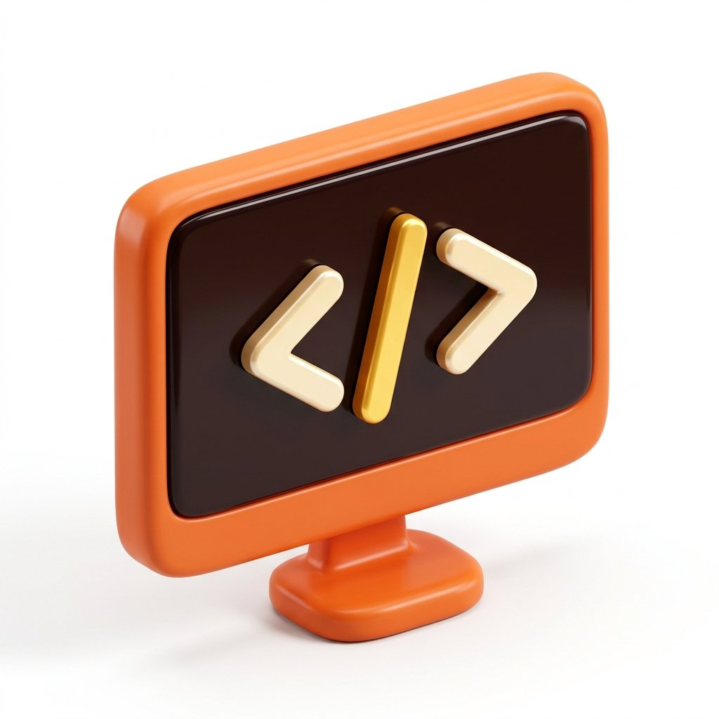 Website Development 3D Screen Icon
