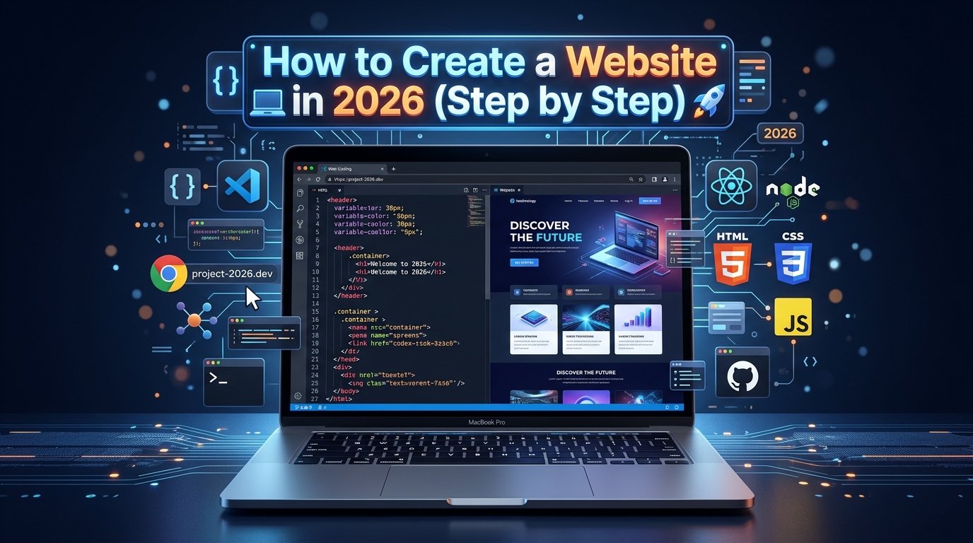 How to Create a Website in 2026 (Step by Step Guide)