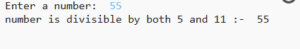 Write a Python program to check whether a number is divisible by 5 and ...